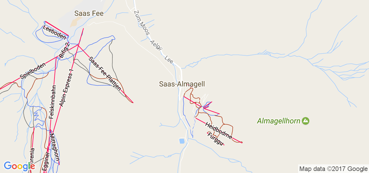 map de la ville de Saas-Almagell