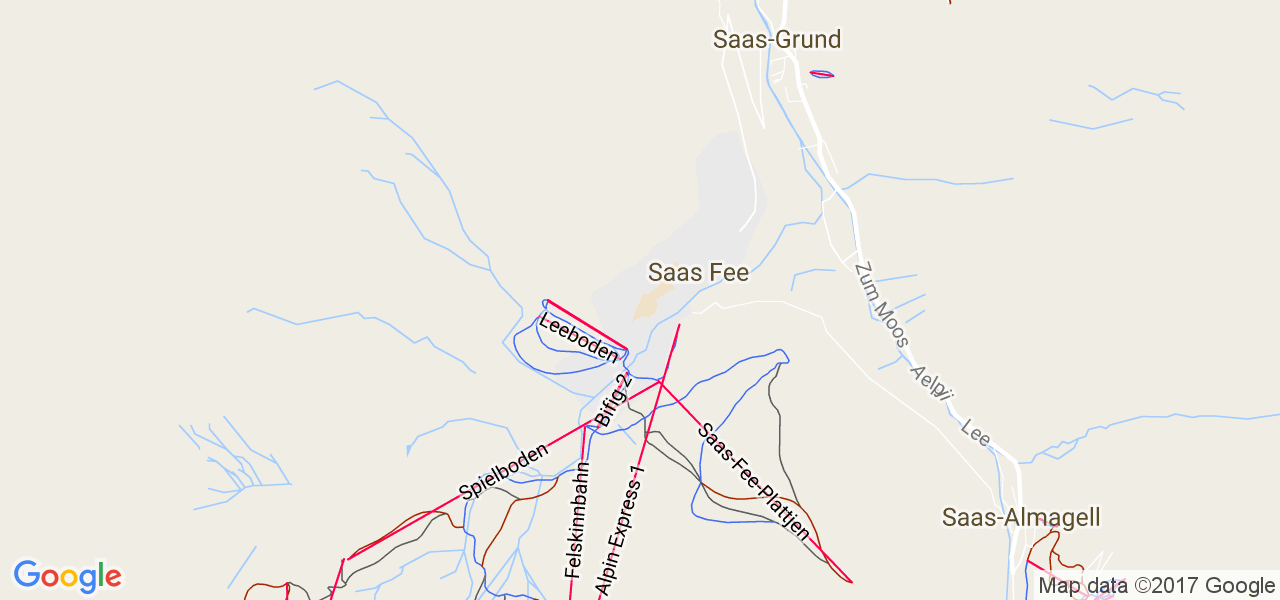 map de la ville de Saas-Fee