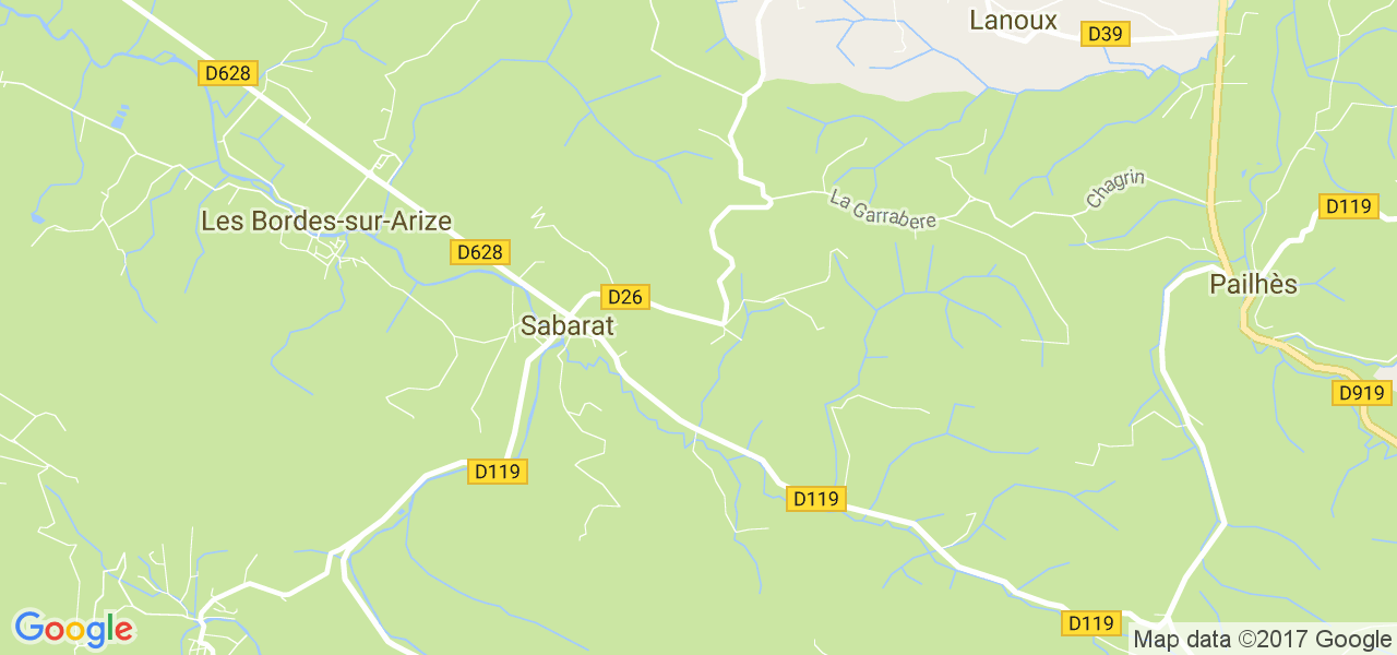 map de la ville de Sabarat