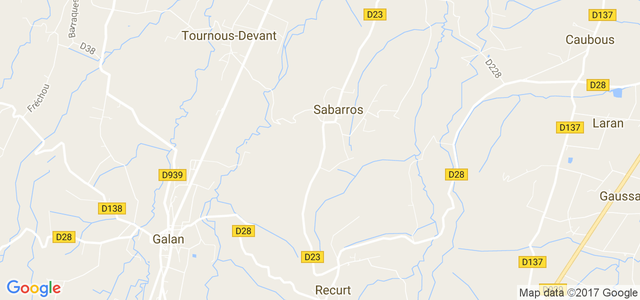 map de la ville de Sabarros