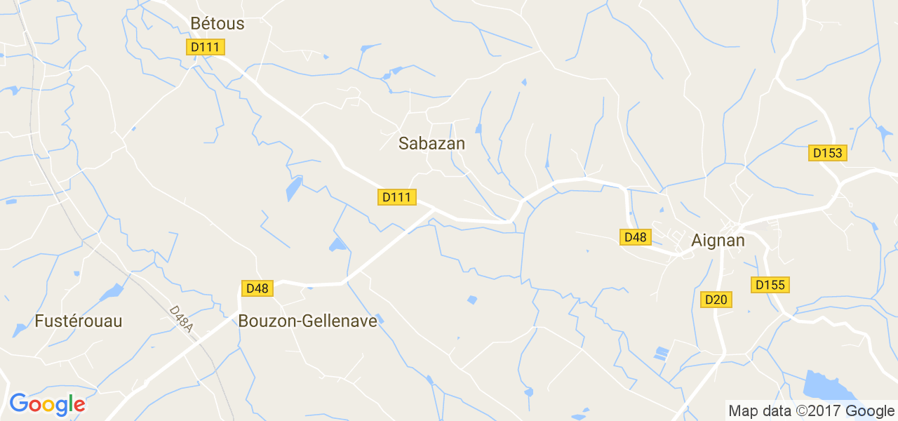 map de la ville de Sabazan