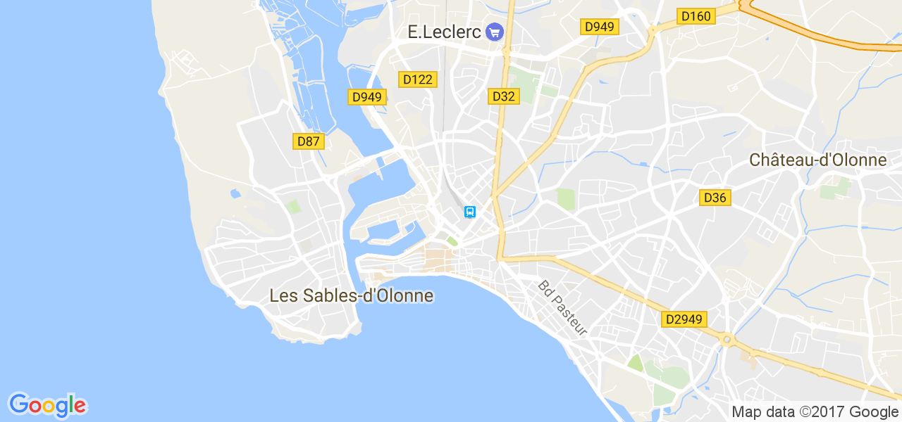 map de la ville de Sables-d'Olonne