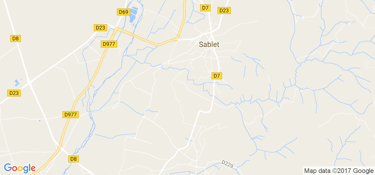 map de la ville de Sablet