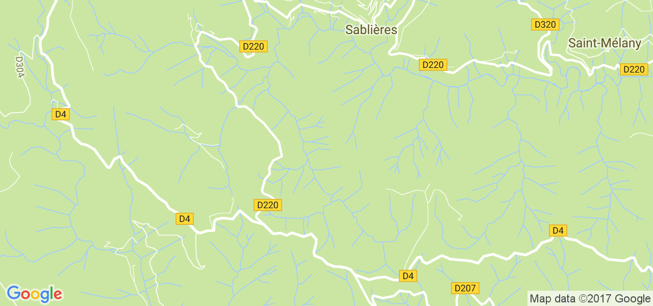 map de la ville de Sablières