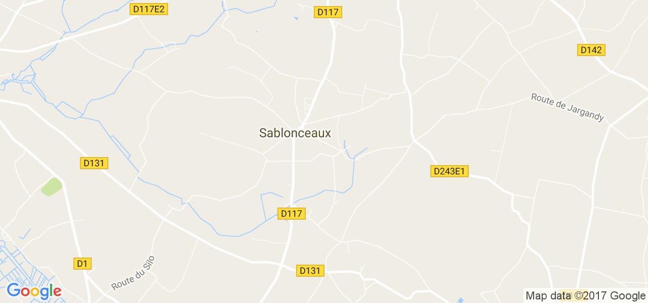 map de la ville de Sablonceaux