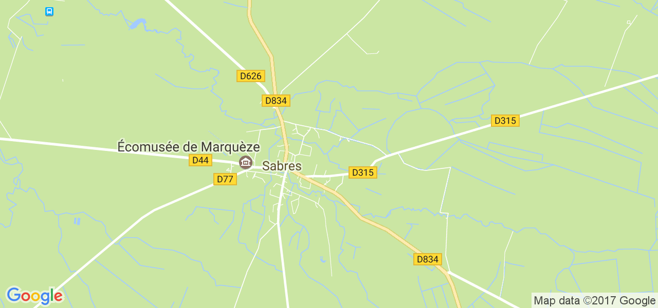 map de la ville de Sabres