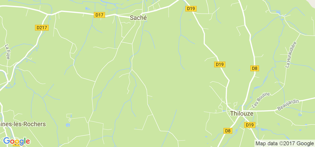 map de la ville de Saché