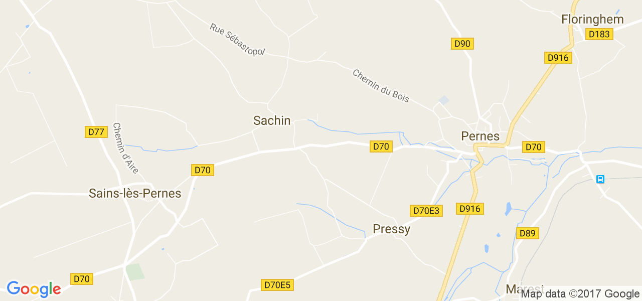 map de la ville de Sachin