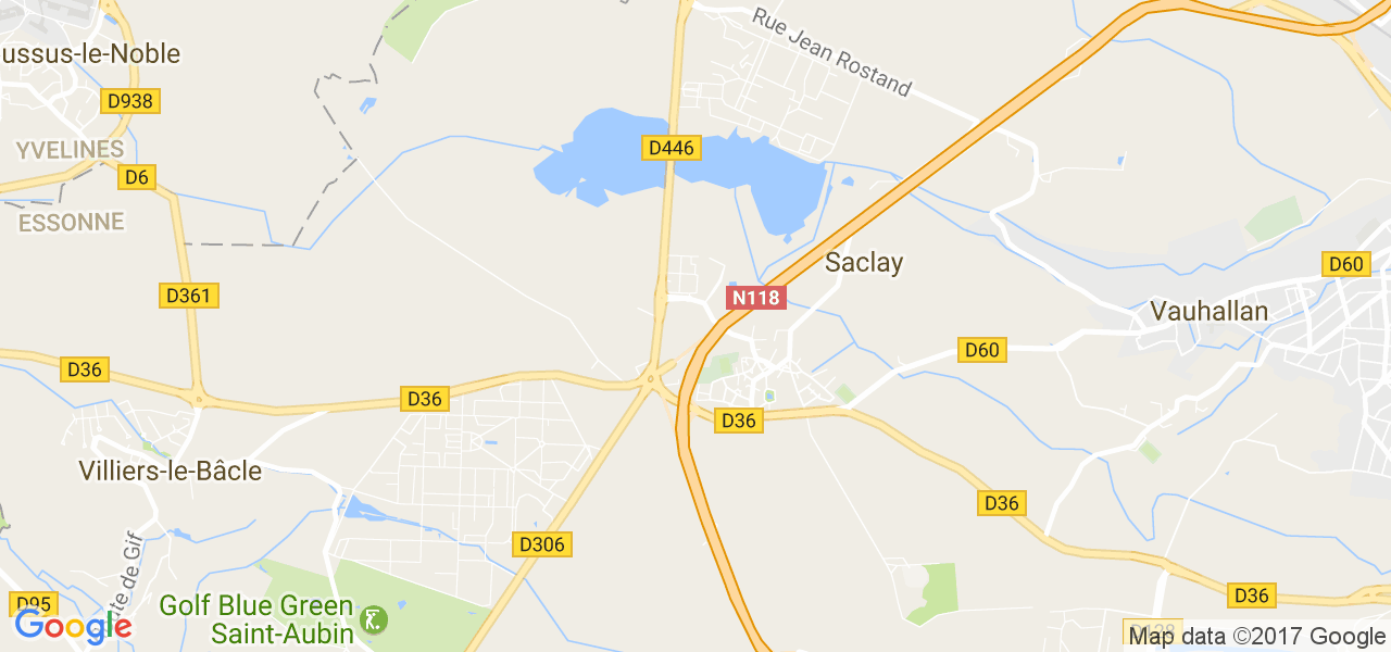 map de la ville de Saclay