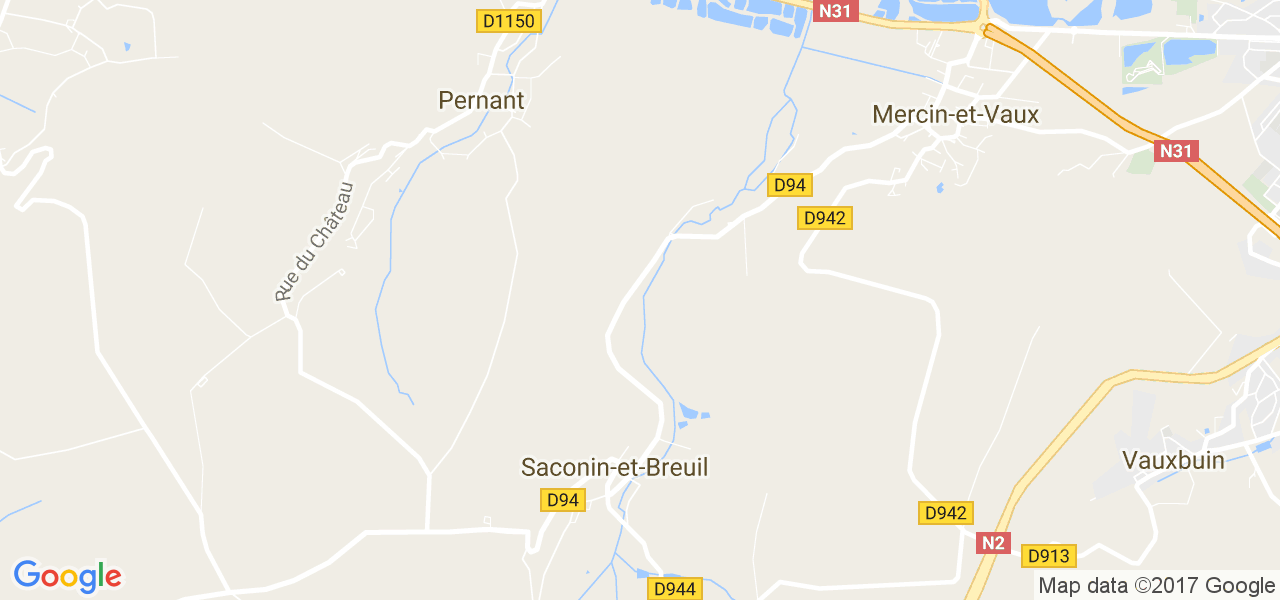 map de la ville de Saconin-et-Breuil