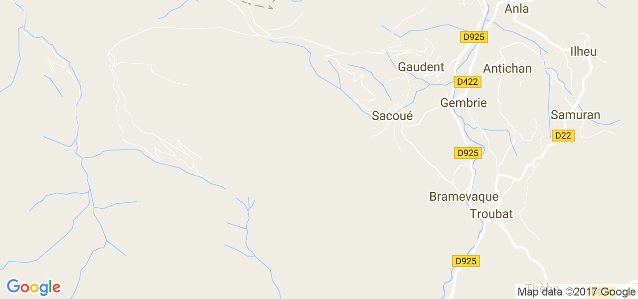 map de la ville de Sacoué