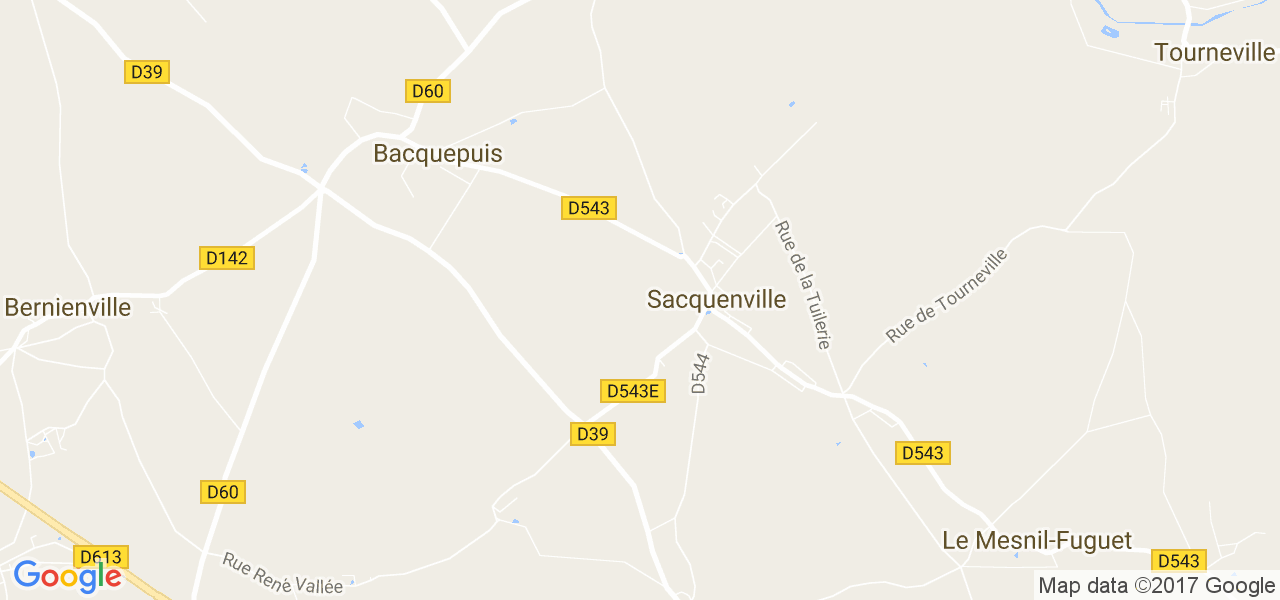 map de la ville de Sacquenville