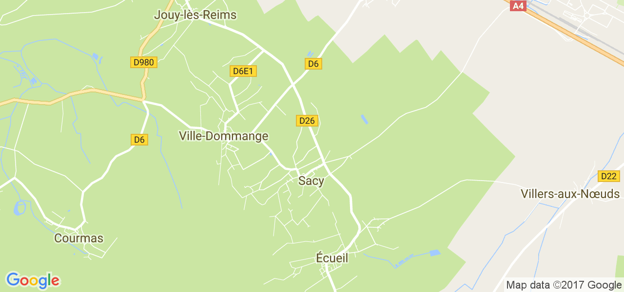 map de la ville de Sacy