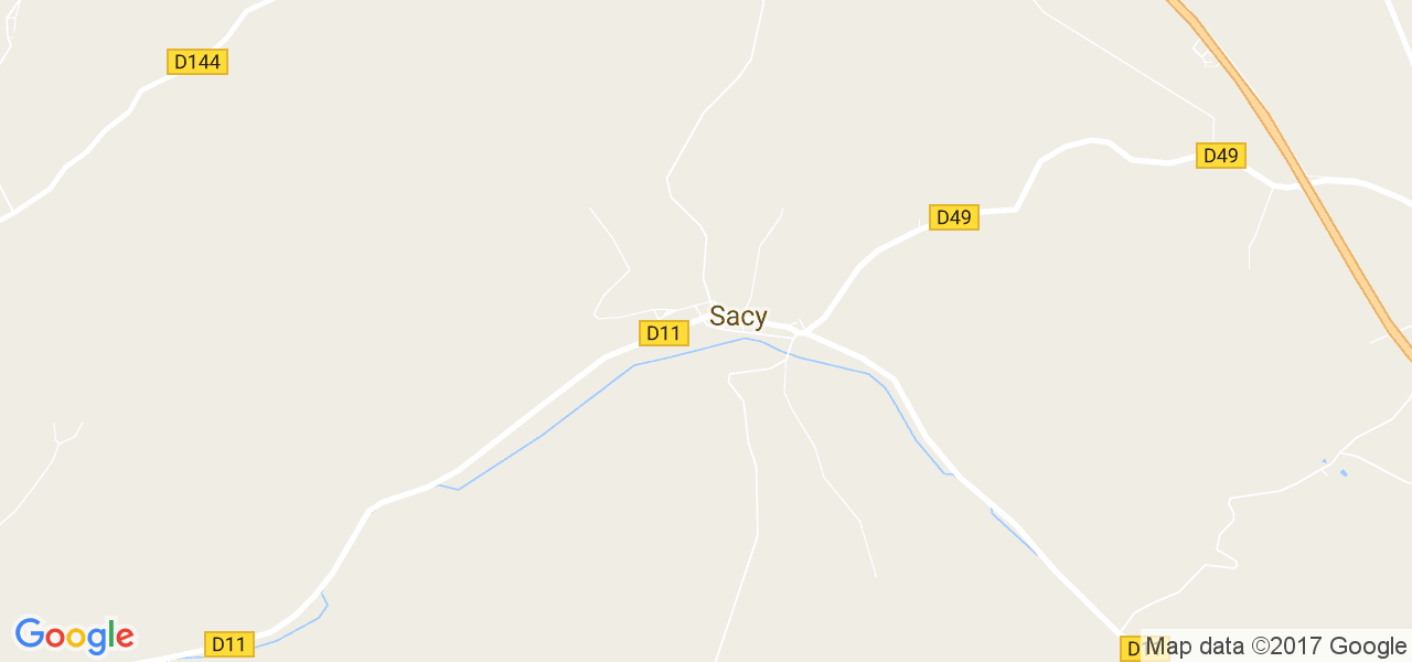 map de la ville de Sacy