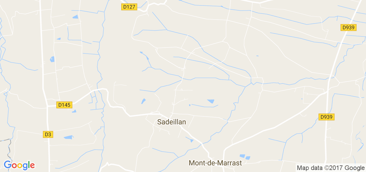 map de la ville de Sadeillan