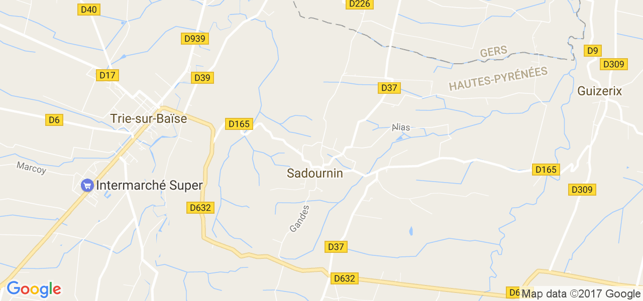 map de la ville de Sadournin