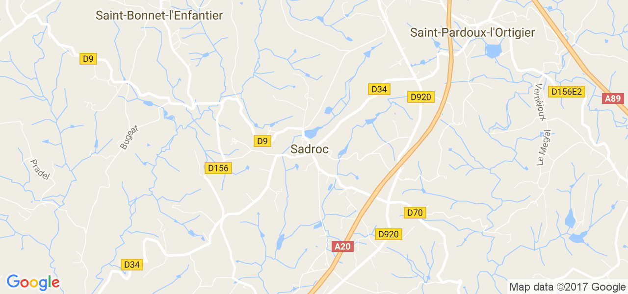 map de la ville de Sadroc