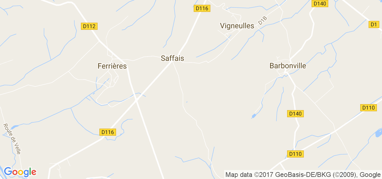 map de la ville de Saffais