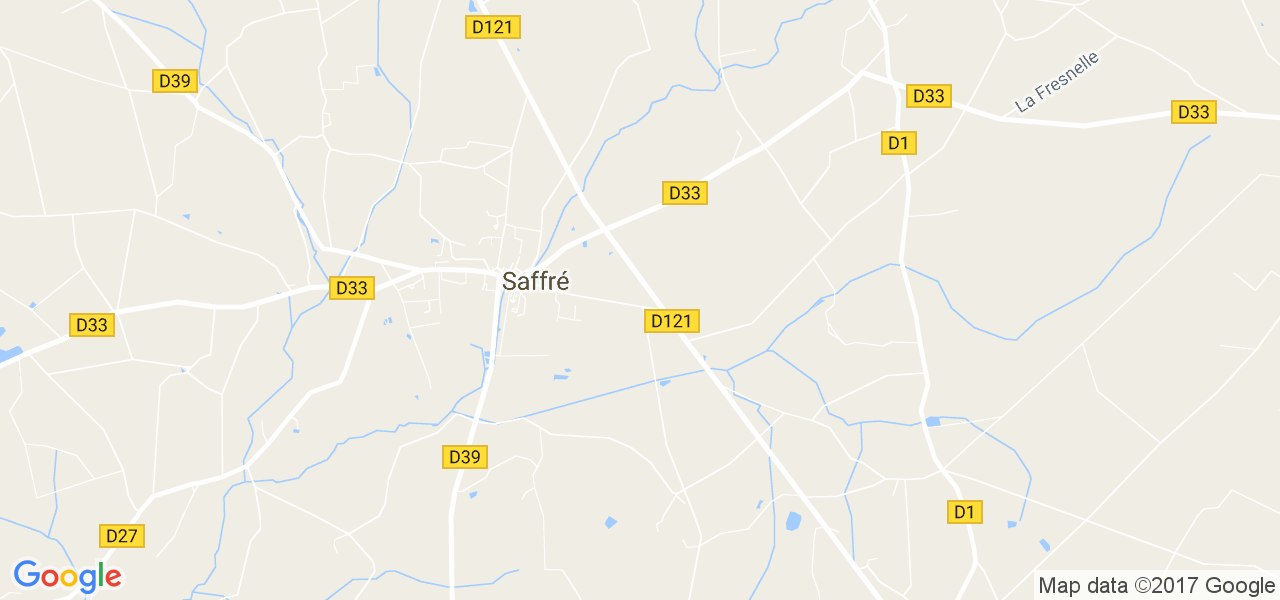 map de la ville de Saffré