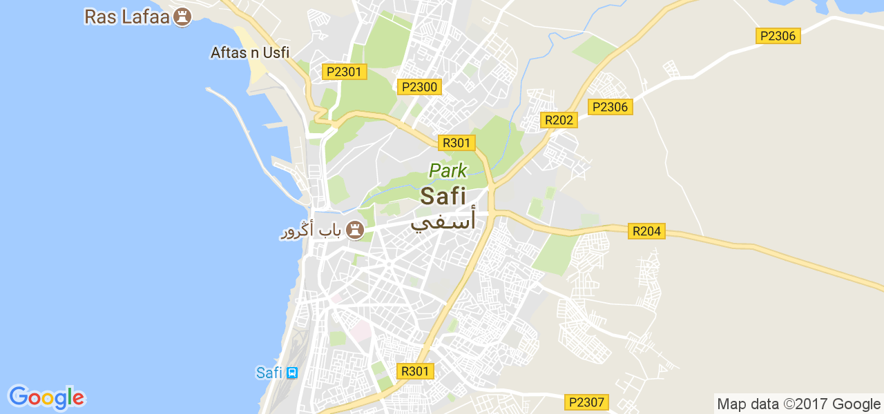 map de la ville de Safi