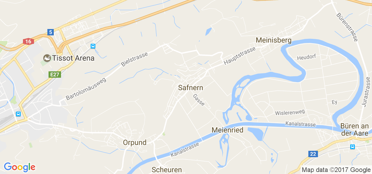 map de la ville de Safnern