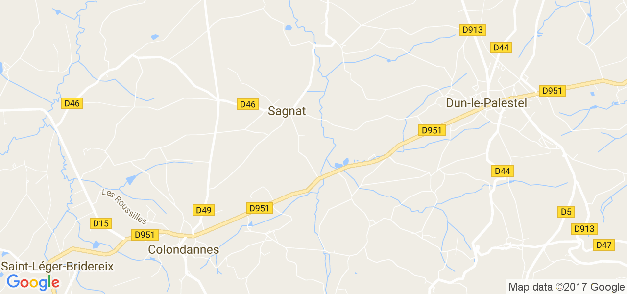 map de la ville de Sagnat