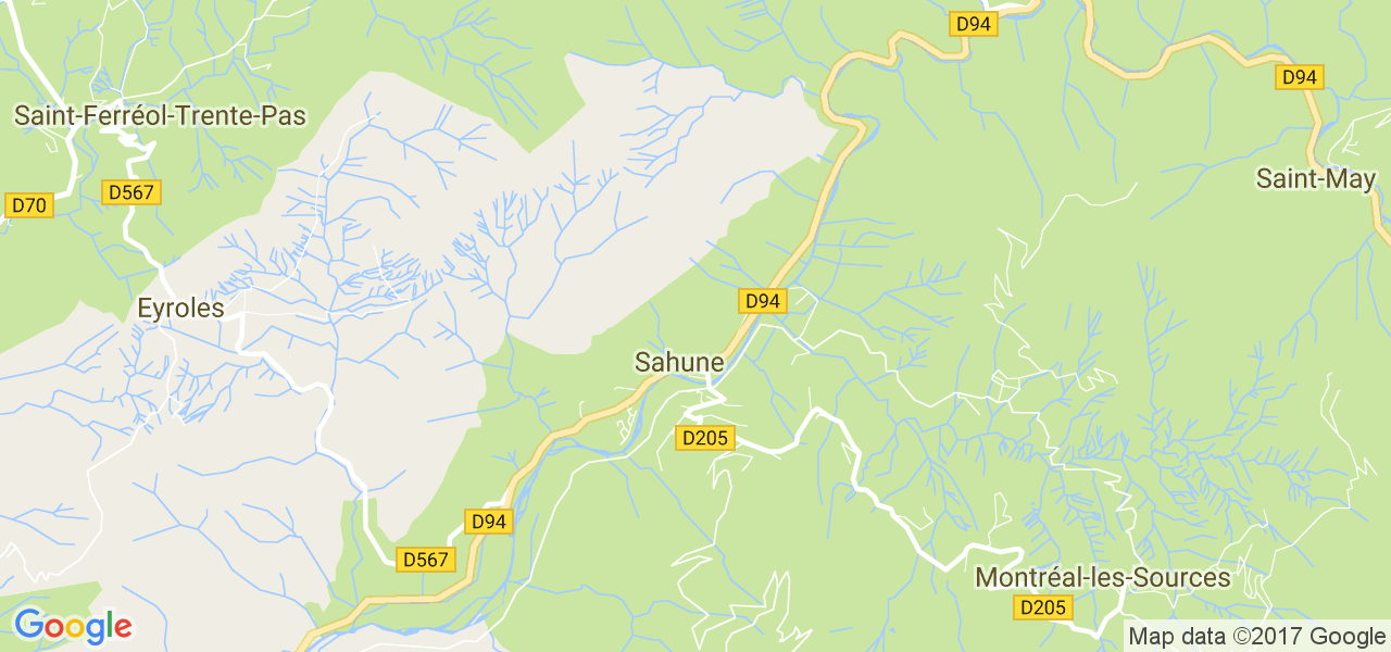 map de la ville de Sahune