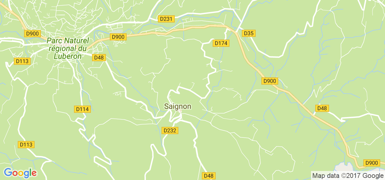 map de la ville de Saignon