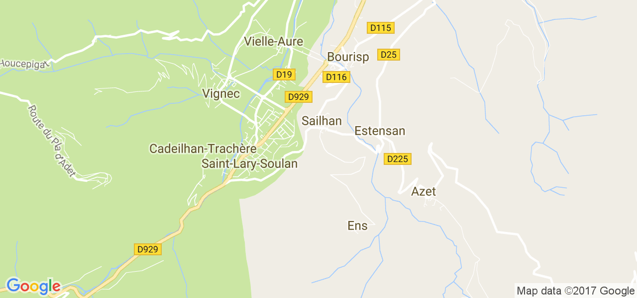 map de la ville de Sailhan