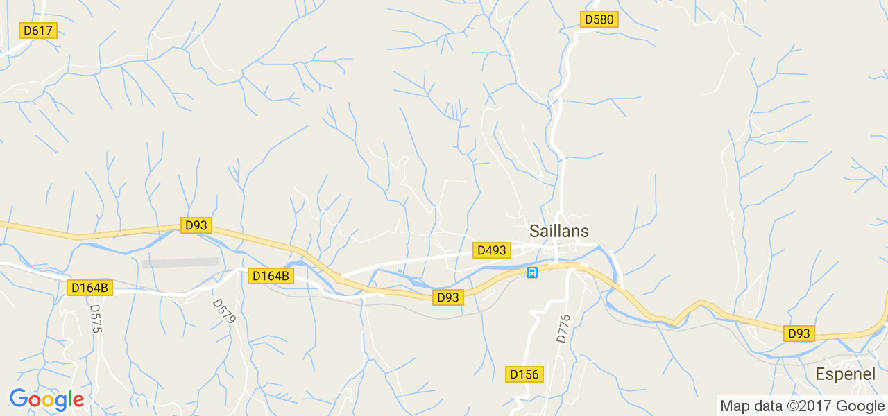 map de la ville de Saillans