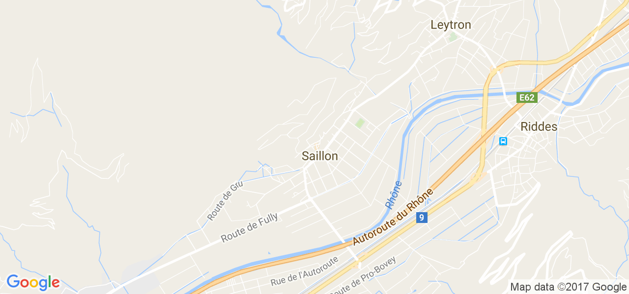 map de la ville de Saillon