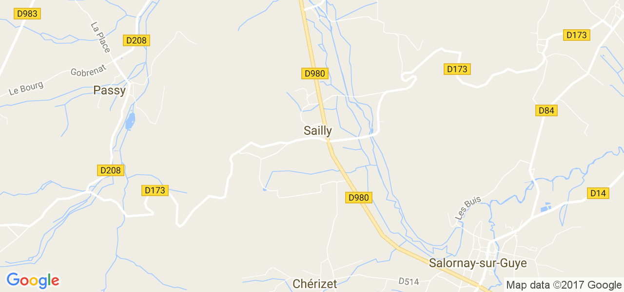 map de la ville de Sailly