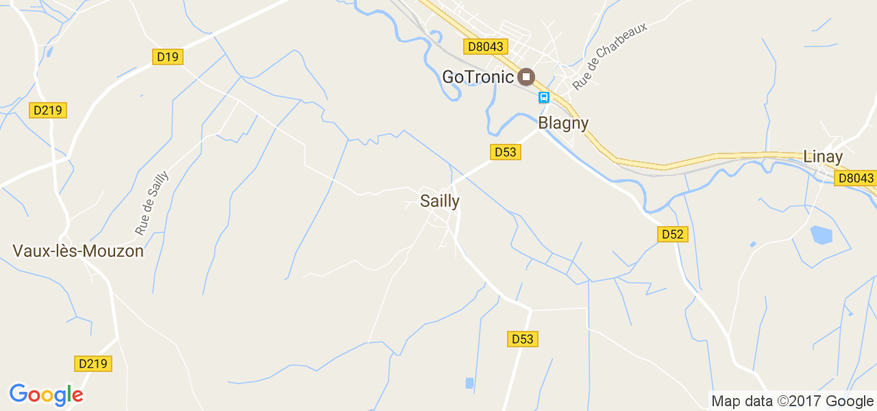 map de la ville de Sailly