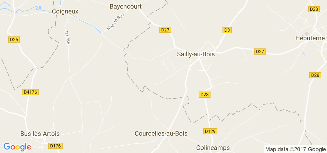 map de la ville de Sailly-au-Bois