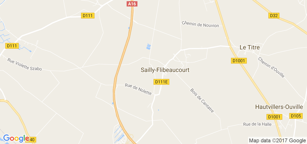 map de la ville de Sailly-Flibeaucourt