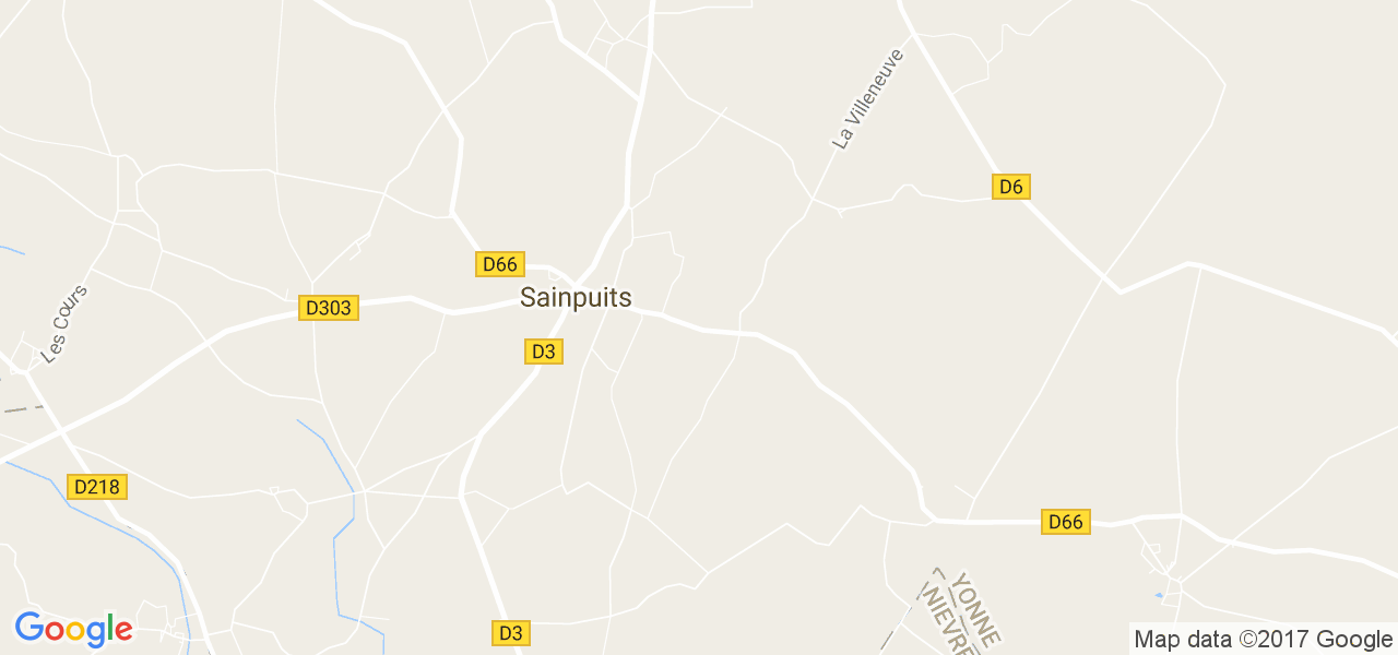 map de la ville de Sainpuits