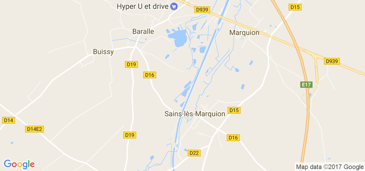 map de la ville de Sains-lès-Marquion