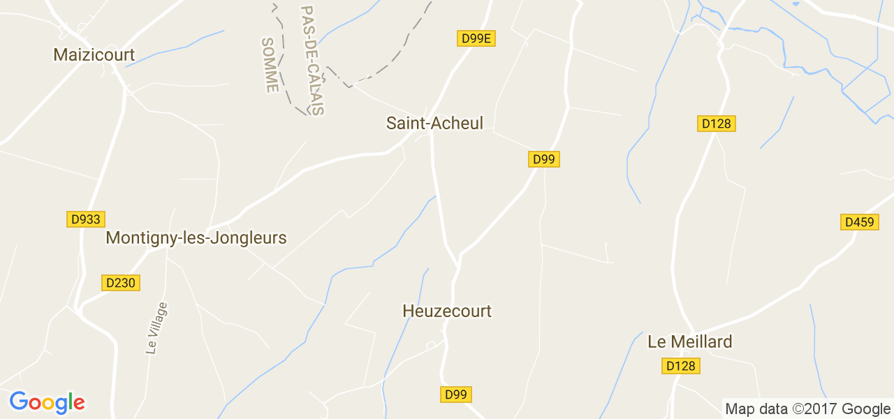 map de la ville de Saint-Acheul