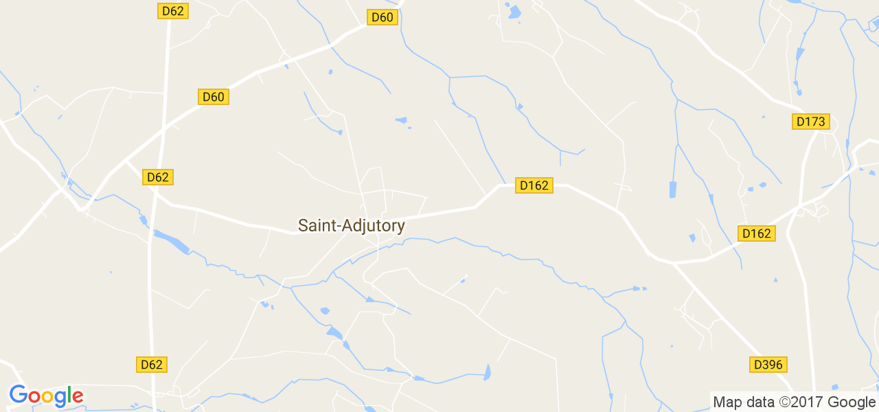 map de la ville de Saint-Adjutory