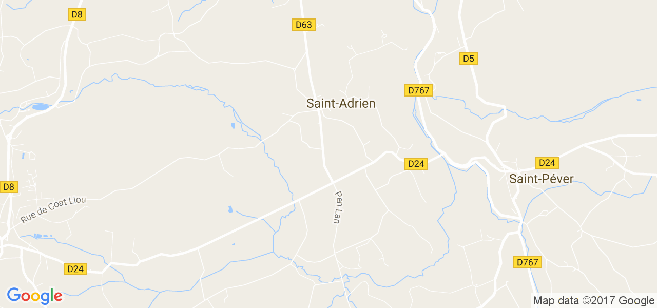 map de la ville de Saint-Adrien