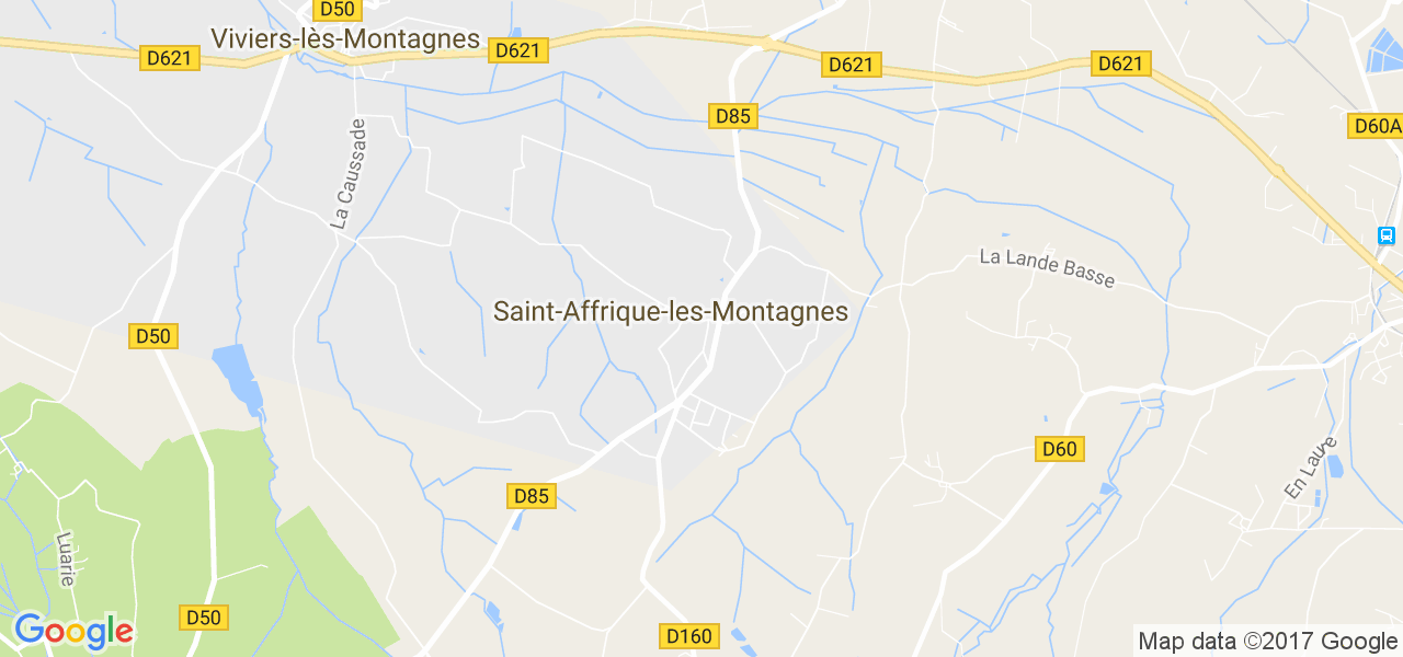 map de la ville de Saint-Affrique-les-Montagnes