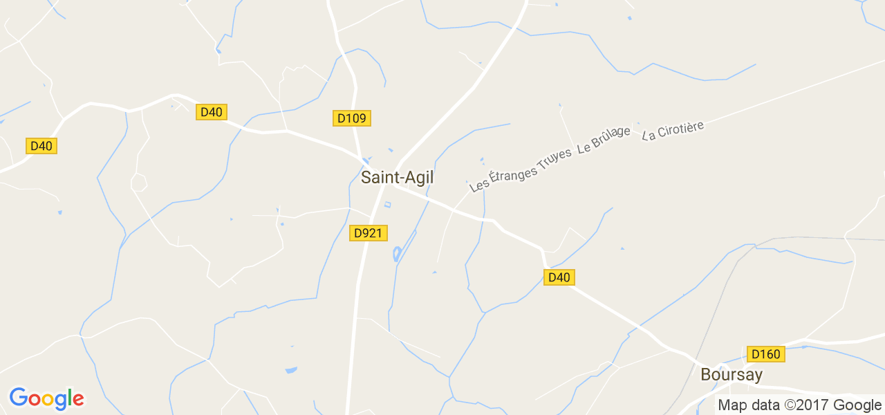 map de la ville de Saint-Agil