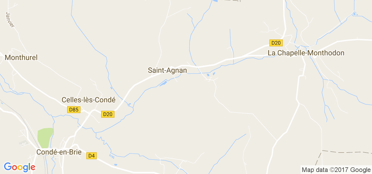 map de la ville de Saint-Agnan