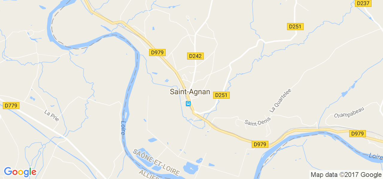 map de la ville de Saint-Agnan