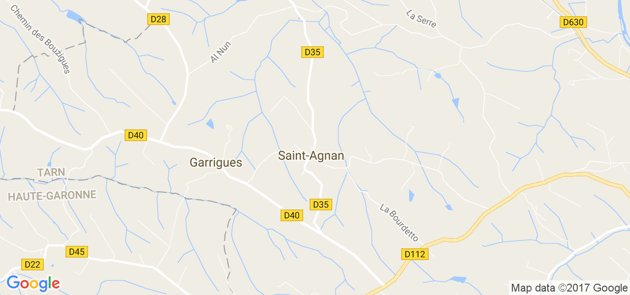 map de la ville de Saint-Agnan