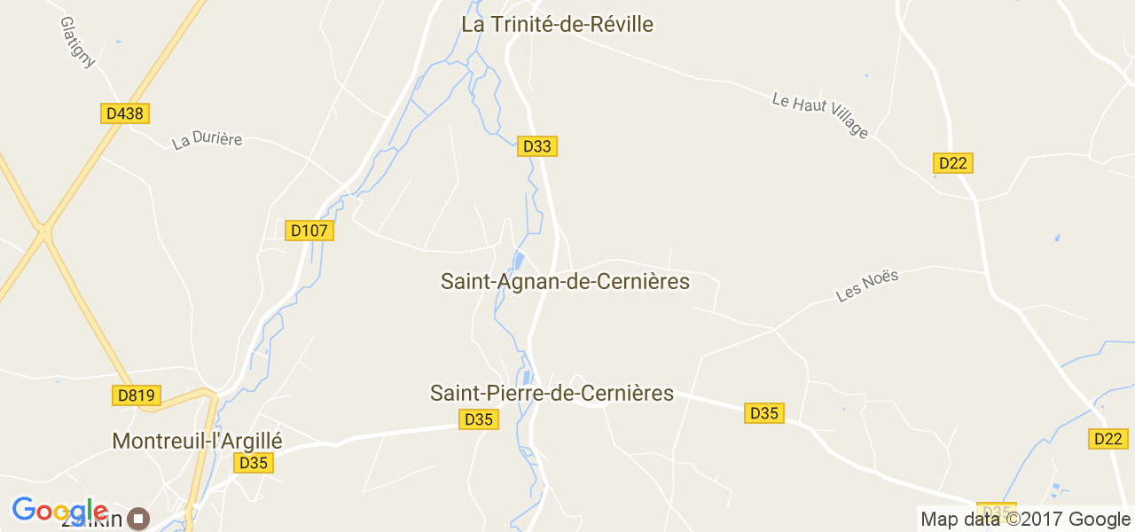 map de la ville de Saint-Agnan-de-Cernières