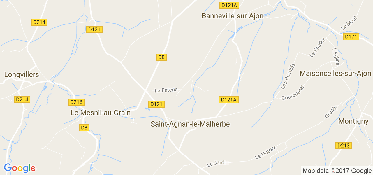 map de la ville de Saint-Agnan-le-Malherbe