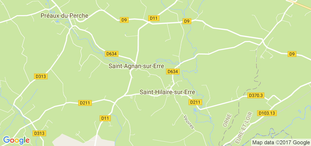 map de la ville de Saint-Agnan-sur-Erre