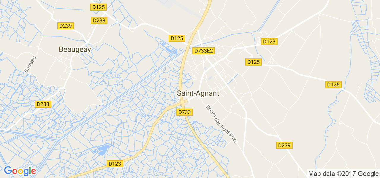 map de la ville de Saint-Agnant