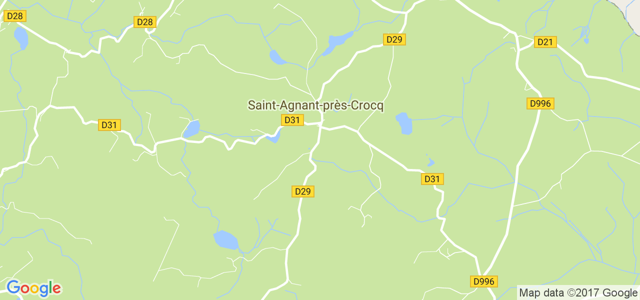 map de la ville de Saint-Agnant-près-Crocq